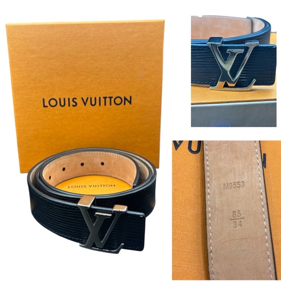 Louis Vuitton Accessories - Louis Vuitton Epi Noir Logo Belt